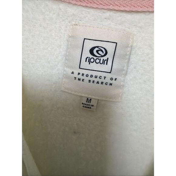 Rip Curl Surf Women’s Crewneck Sweatshirt Striped Sleeve Beige Women's M - Picture 3 of 9